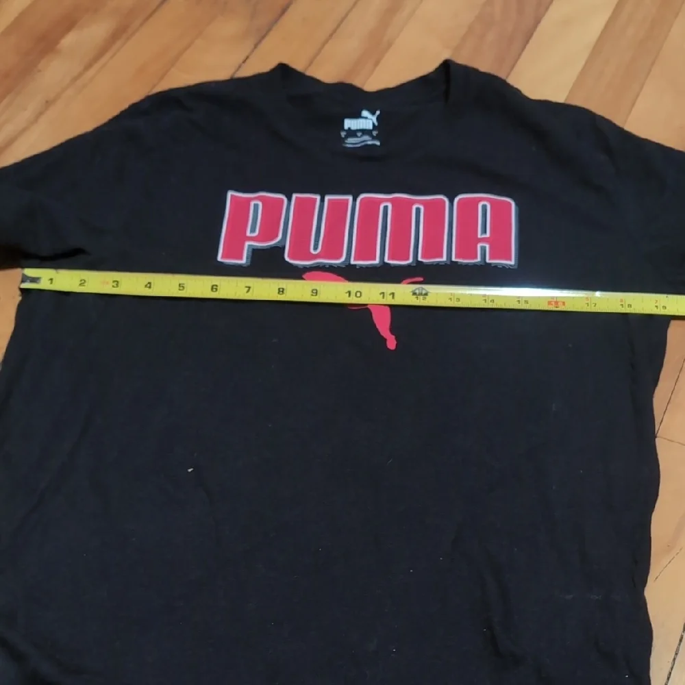 PUMA Men's Black Tee with Red Logo - Picture 3 of 4